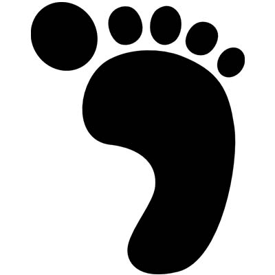 Foot Prints On Foot Design Water Transfer Temporary Tattoo(fake Tattoo) Stickers NO.10775